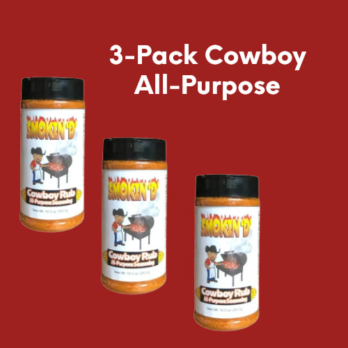 Smokin 'D' Meats Cowboy Rubs 3 pack variety pack