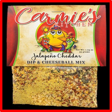 Carmie's Japapeno Cheddar dip & cheeseball mix.