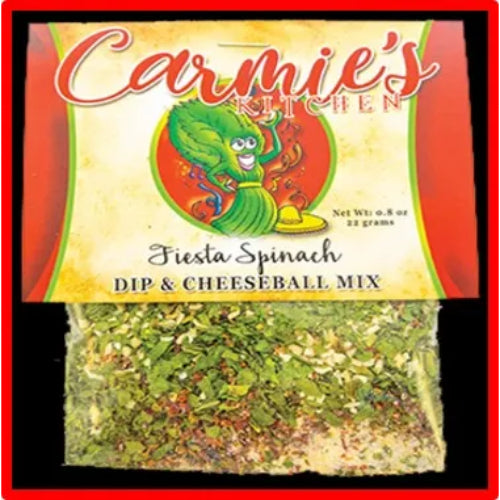 Carmie's  Fiesta Spinach dip & cheesballs