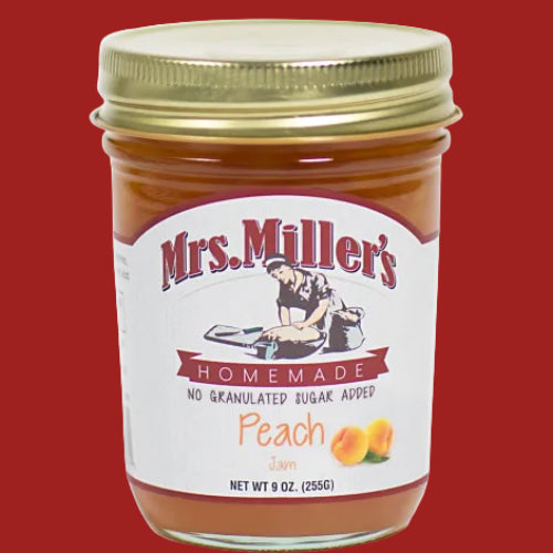 MRS MILLER'S  Peach jam--no granulated sugar added. J110