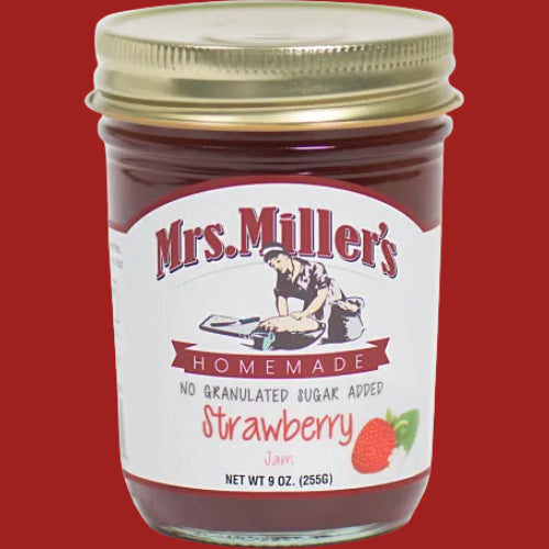 Mrs Millers Homemade Strawberry Jam--no granulated sugar added. J118